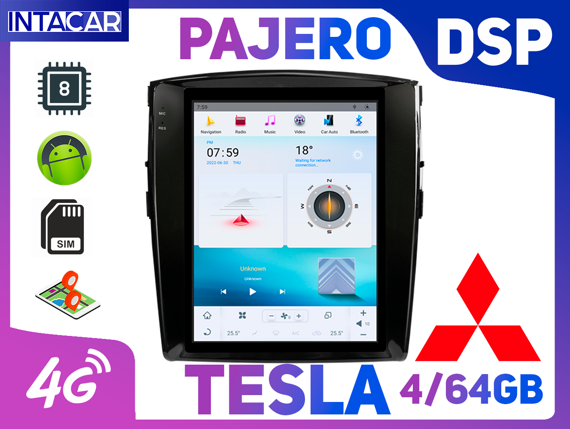 Магнитола Tesla Mitsubishi Pajero (07-20г)
